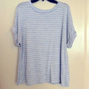 a.n.a striped blue tee - 0X